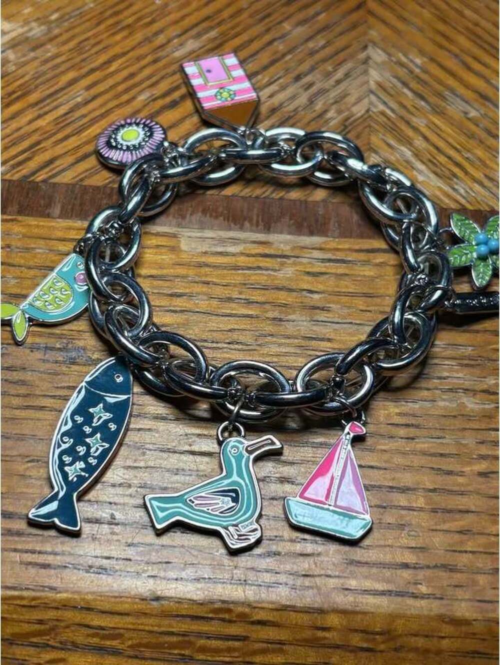 Lilly Pulitzer beach Charm Bracelet